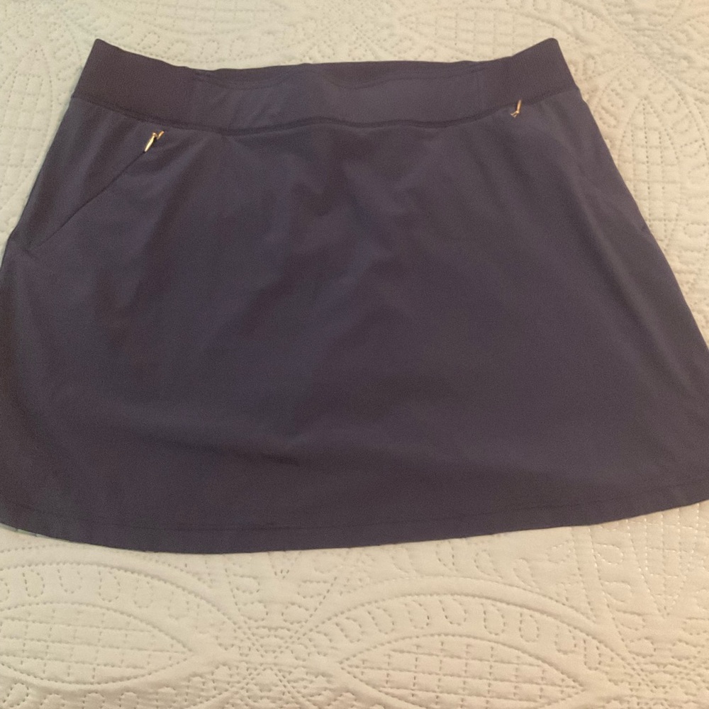 Lilly Pulitzer navy skort.